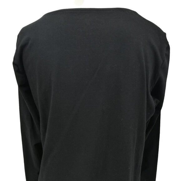 Neon Buddha Color Block Long Sleeve Tunic Shirt Size M Stretch T Shirt Black - Picture 12 of 14